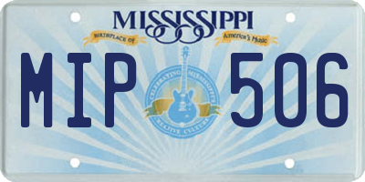 MS license plate MIP506