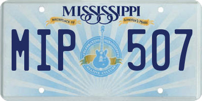 MS license plate MIP507