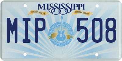 MS license plate MIP508