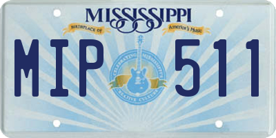 MS license plate MIP511