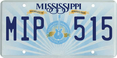 MS license plate MIP515