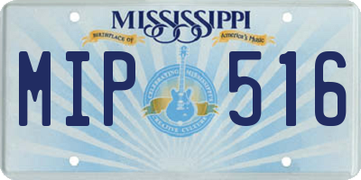 MS license plate MIP516