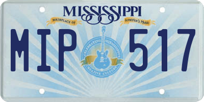 MS license plate MIP517