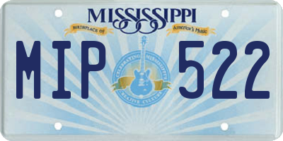 MS license plate MIP522