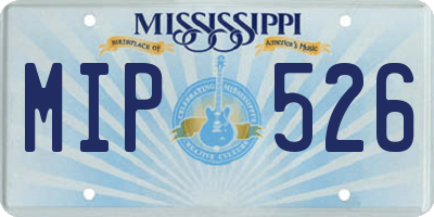 MS license plate MIP526