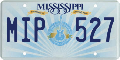 MS license plate MIP527