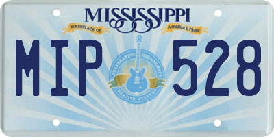 MS license plate MIP528