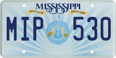 MS license plate MIP530