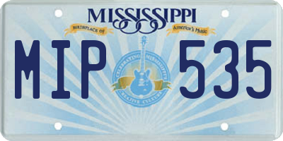 MS license plate MIP535