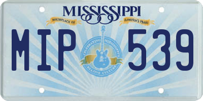 MS license plate MIP539