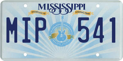 MS license plate MIP541
