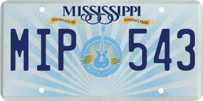 MS license plate MIP543
