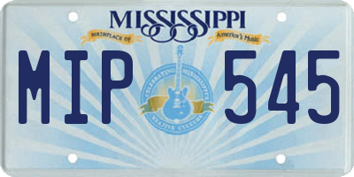 MS license plate MIP545