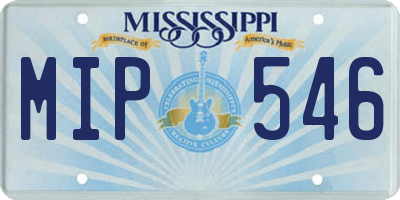 MS license plate MIP546