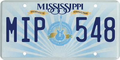 MS license plate MIP548