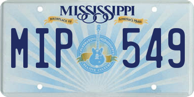 MS license plate MIP549