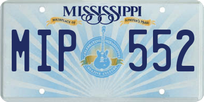 MS license plate MIP552