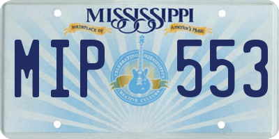 MS license plate MIP553