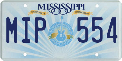MS license plate MIP554