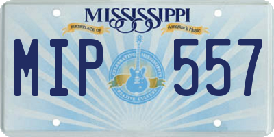 MS license plate MIP557