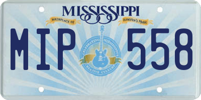 MS license plate MIP558