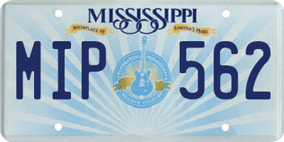 MS license plate MIP562