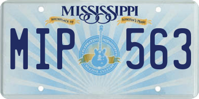 MS license plate MIP563
