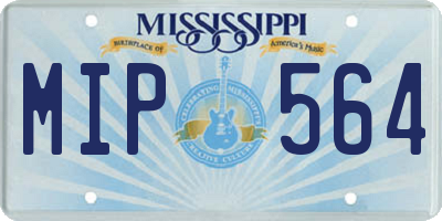 MS license plate MIP564