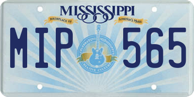 MS license plate MIP565