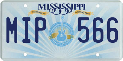 MS license plate MIP566