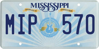 MS license plate MIP570