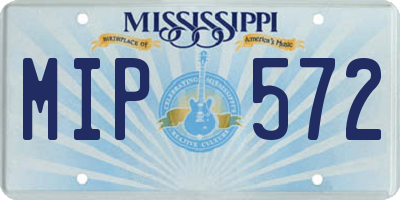MS license plate MIP572