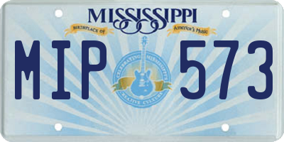 MS license plate MIP573