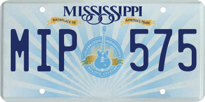 MS license plate MIP575