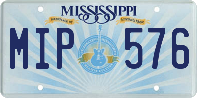 MS license plate MIP576