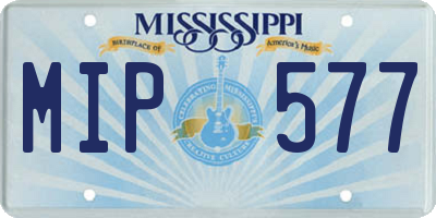 MS license plate MIP577