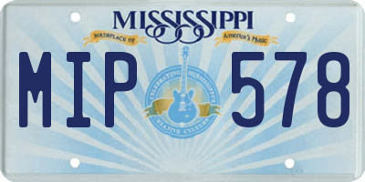 MS license plate MIP578