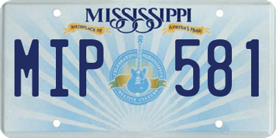 MS license plate MIP581