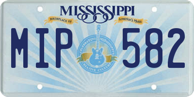 MS license plate MIP582