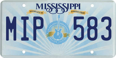 MS license plate MIP583