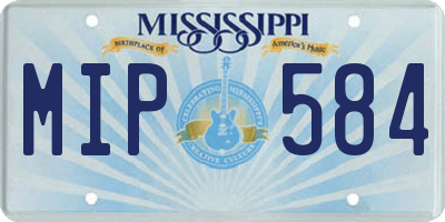 MS license plate MIP584