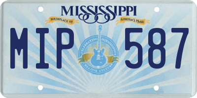 MS license plate MIP587