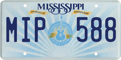 MS license plate MIP588