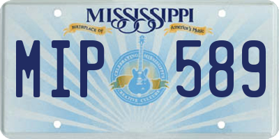 MS license plate MIP589