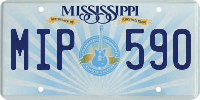 MS license plate MIP590