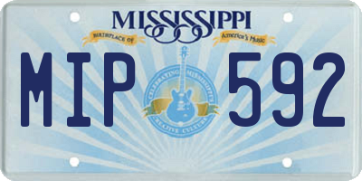 MS license plate MIP592