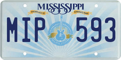 MS license plate MIP593