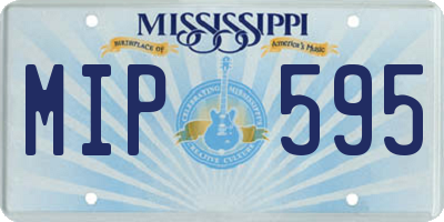 MS license plate MIP595