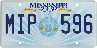 MS license plate MIP596