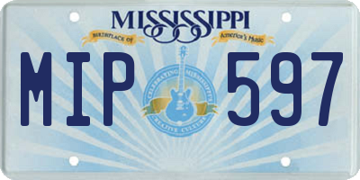 MS license plate MIP597